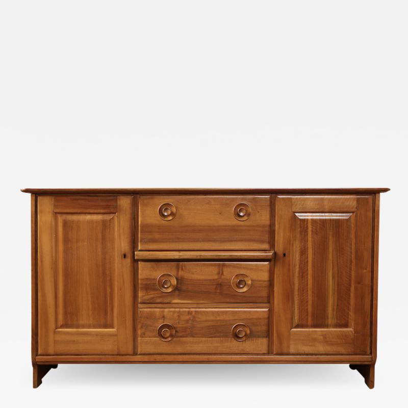 Franz Xaver Sproll Solid Walnut Sproll Sideboard with Interior Desk Drawers Cabinet 1950s