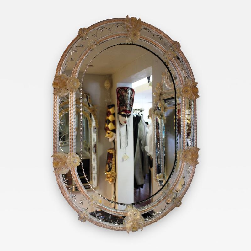 Fratelli Barbini Oval Venetian Mirror