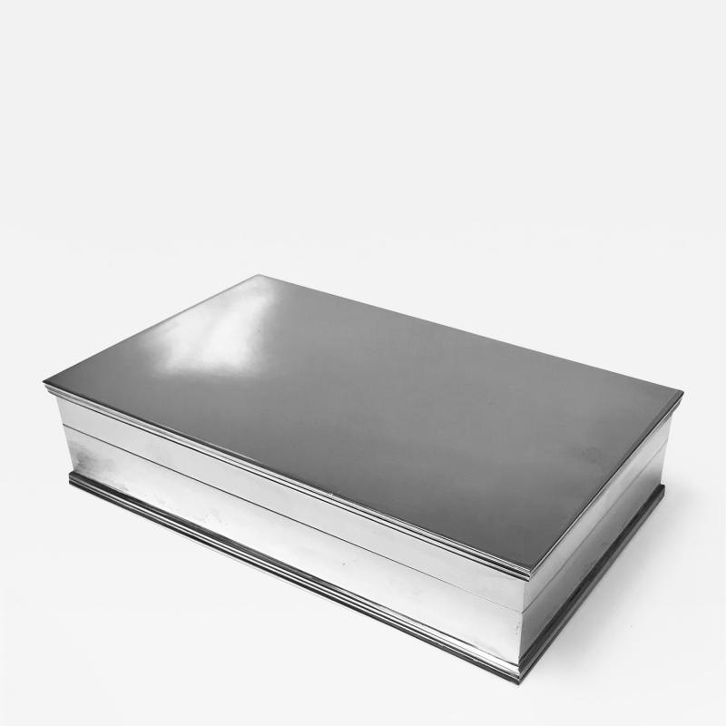 Fratelli Cacchione Large and heavy Fratelli Cacchione Sterling Silver Box Italy C 1960