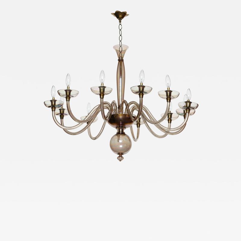 Fratelli Toso Murano glass chandelier by Fratelli Toso Italy circa 1950s