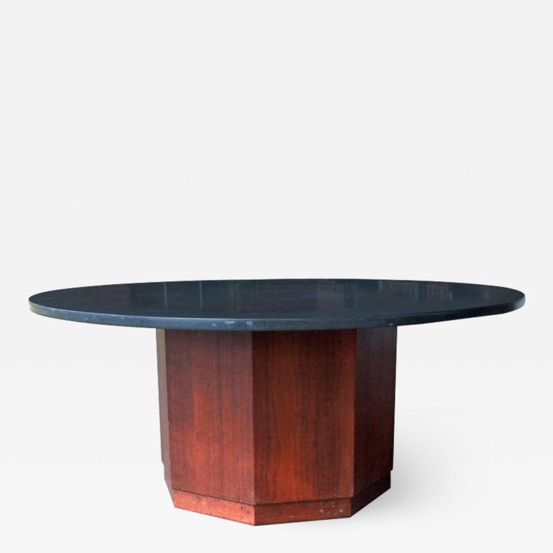 Fred Kemp Slate and Walnut Coffee Cocktail Table by Fred Kemp