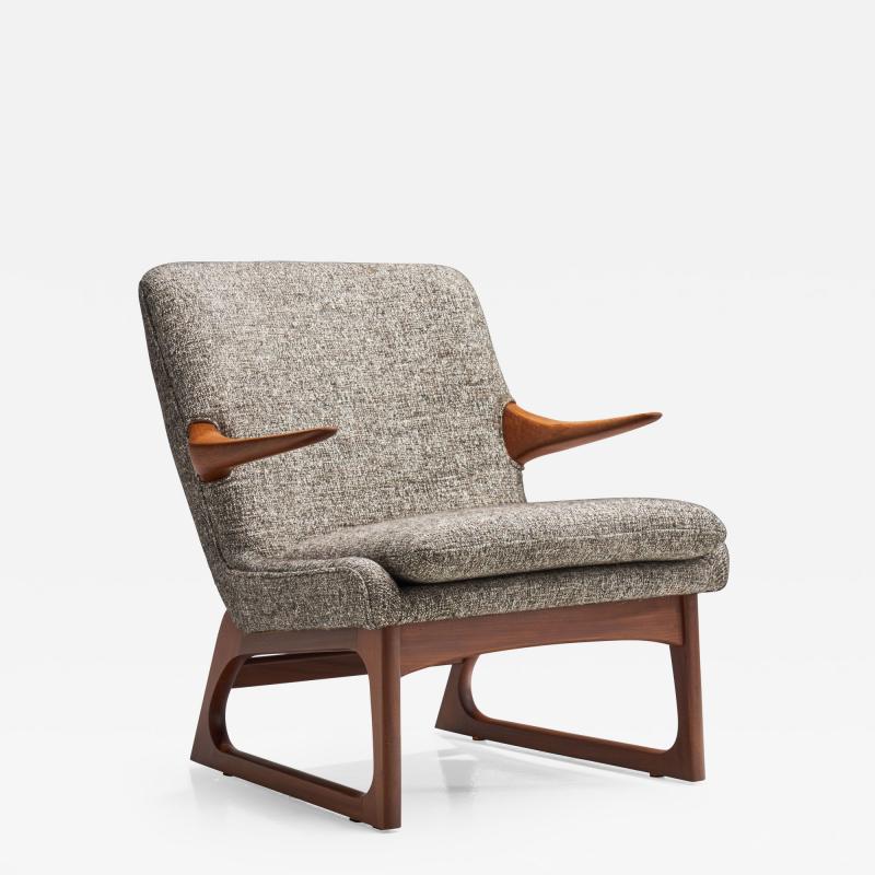 Fredrik Kayser Easy Chair by Fredrik A Kayser for Vatne Norway 1960s