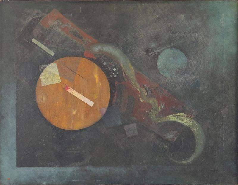 Free Flow Constructivist painting by Noah Grossman 1945