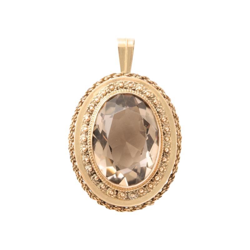 French 18 k Topaz Pendant