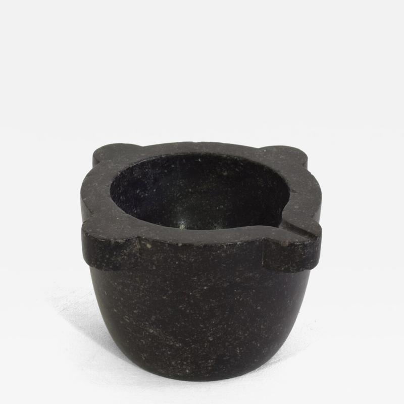 French 18th 19th Century Black Marble Mortar