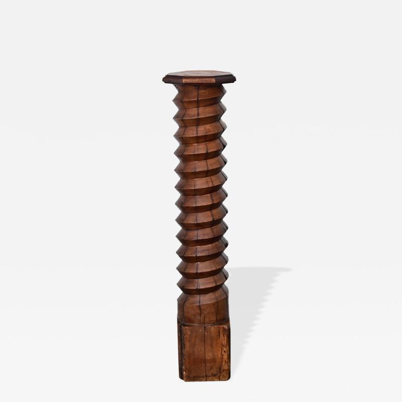 French 18th Century Grape Screw Press Pedestal