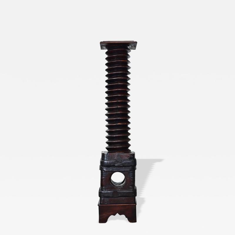 French 18th Century Grape Screw Press Pedestal
