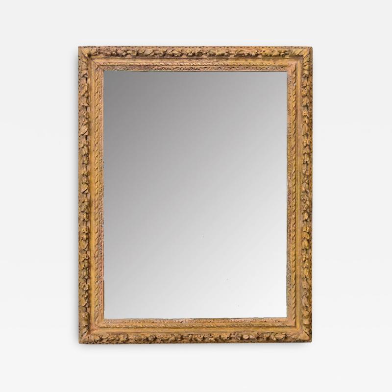 French 18th Century Hand Carved Frame with New Mirror Plate