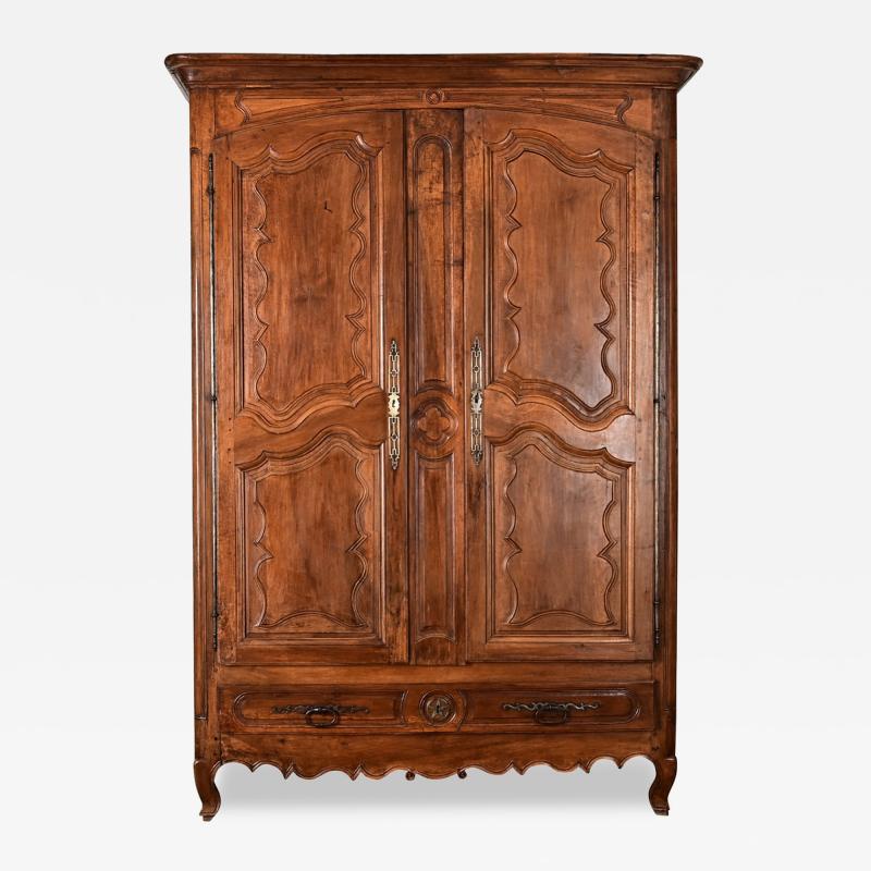 French 18th Century Massive Louis XV Carved Armoire