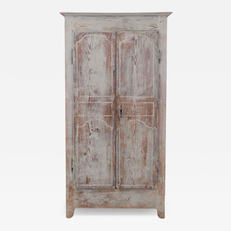 French 18th Century Painted Pine Cabinet