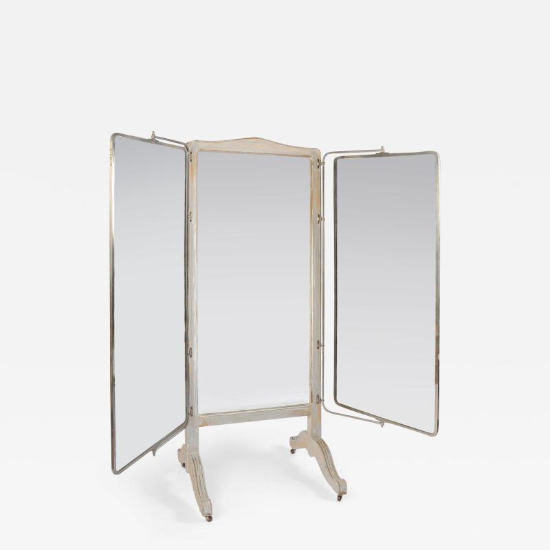 French 1930s Free Standing Triple Mirror