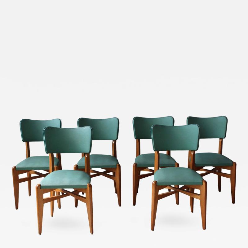 French 1950s Oak Chairs