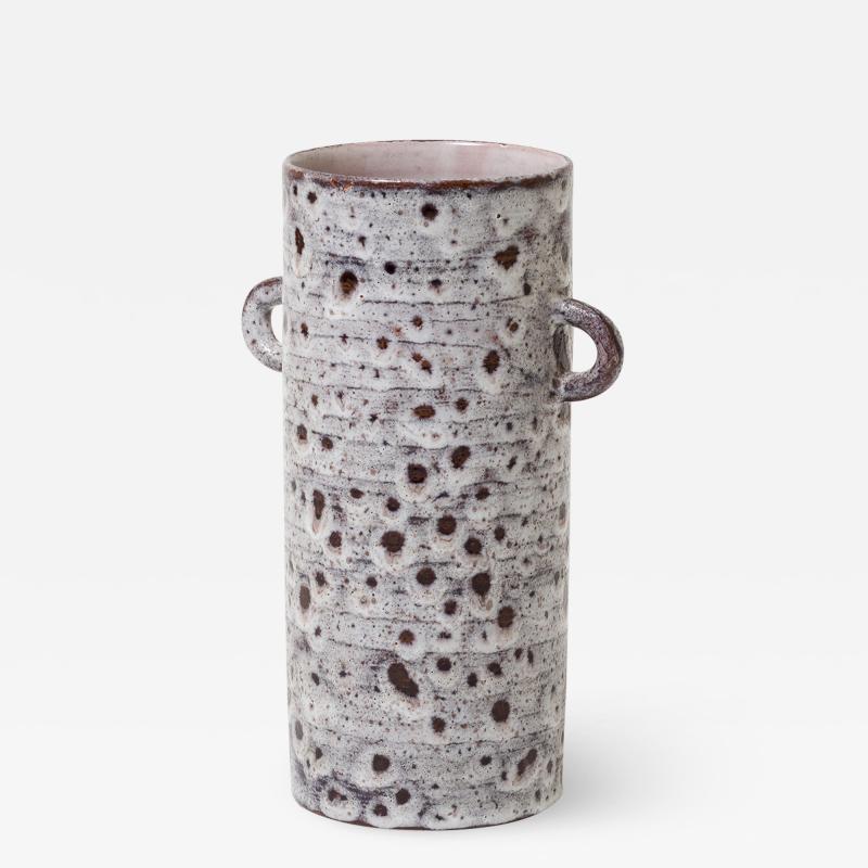 French 1950s Vallauris Ceramic Vase with Handles