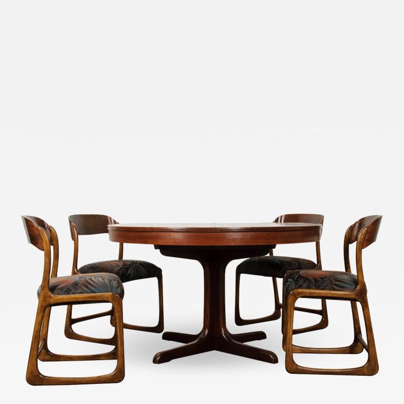 French 1960 s Scandinavian Modern Rosewood Dining Suite