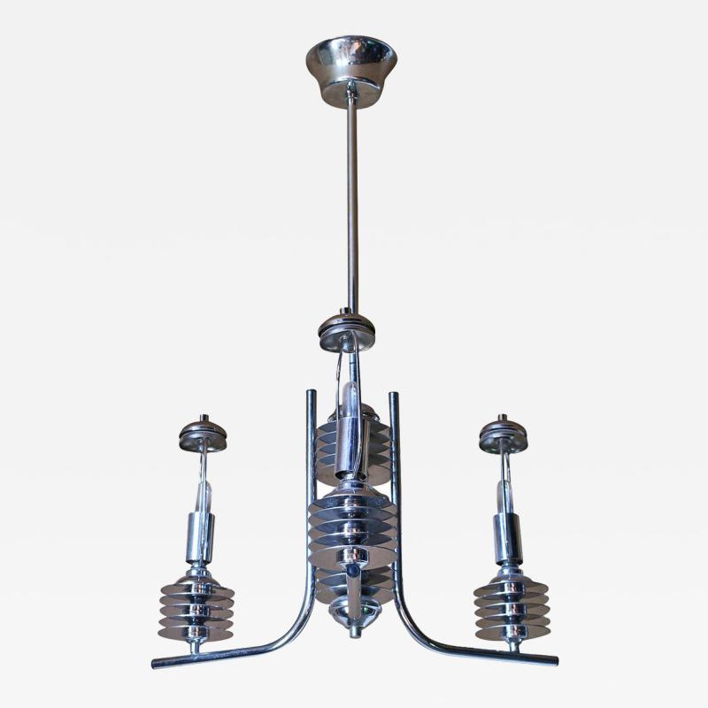 French 1970s Modernist Chandelier