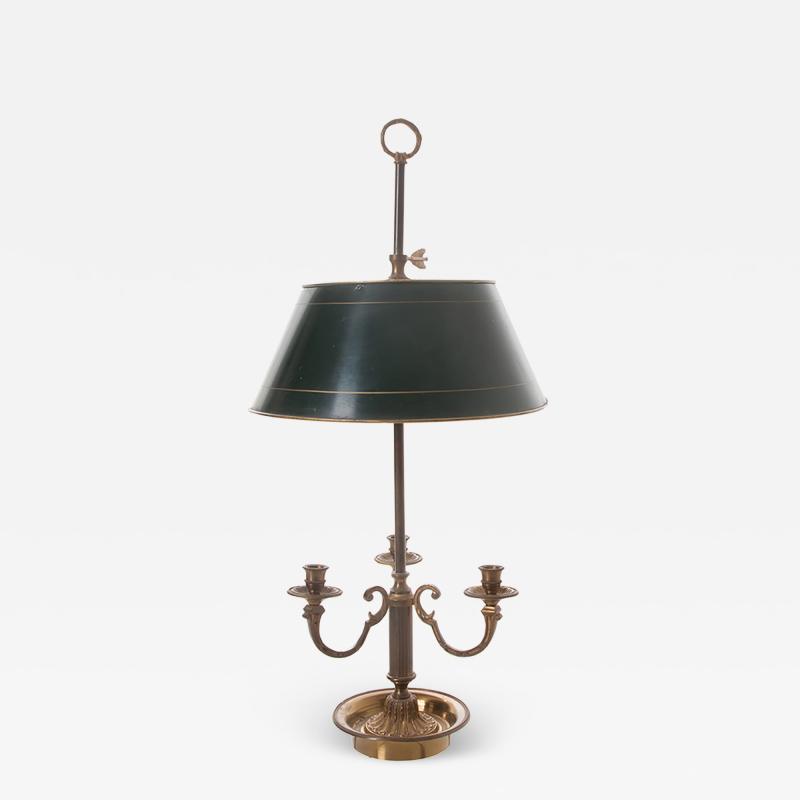 French 19th Century Bouillotte Lamp T le Shade