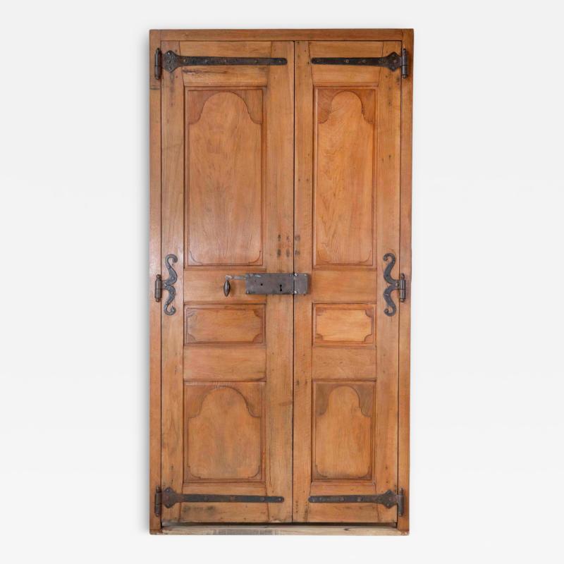French 19th Century Double leaf Double sided Walnut Communication Door