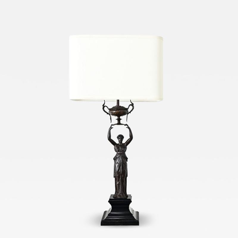 French 19th Century Empire Bronze Table Lamp
