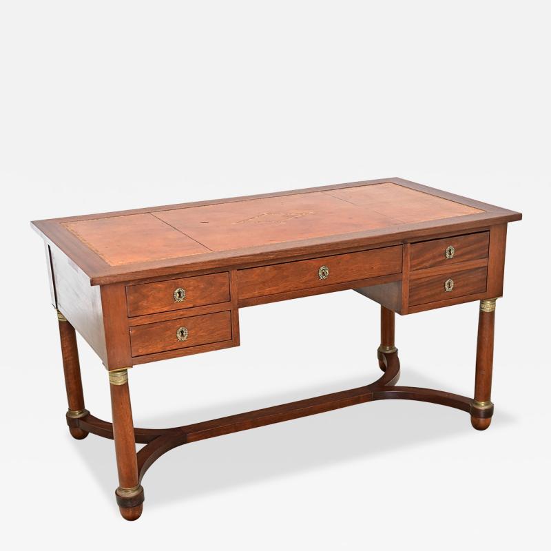 French 19th Century Empire Mahogany Desk Refinished