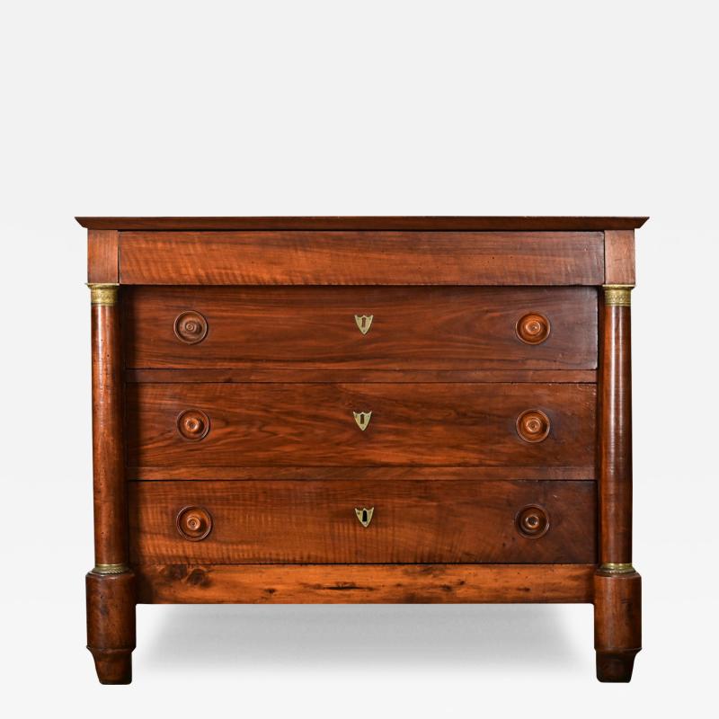 French 19th Century Empire Walnut Commode