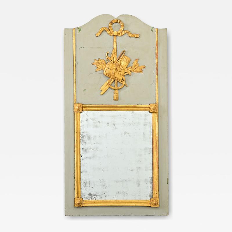 French 19th Century Gilt and Painted Trumeau