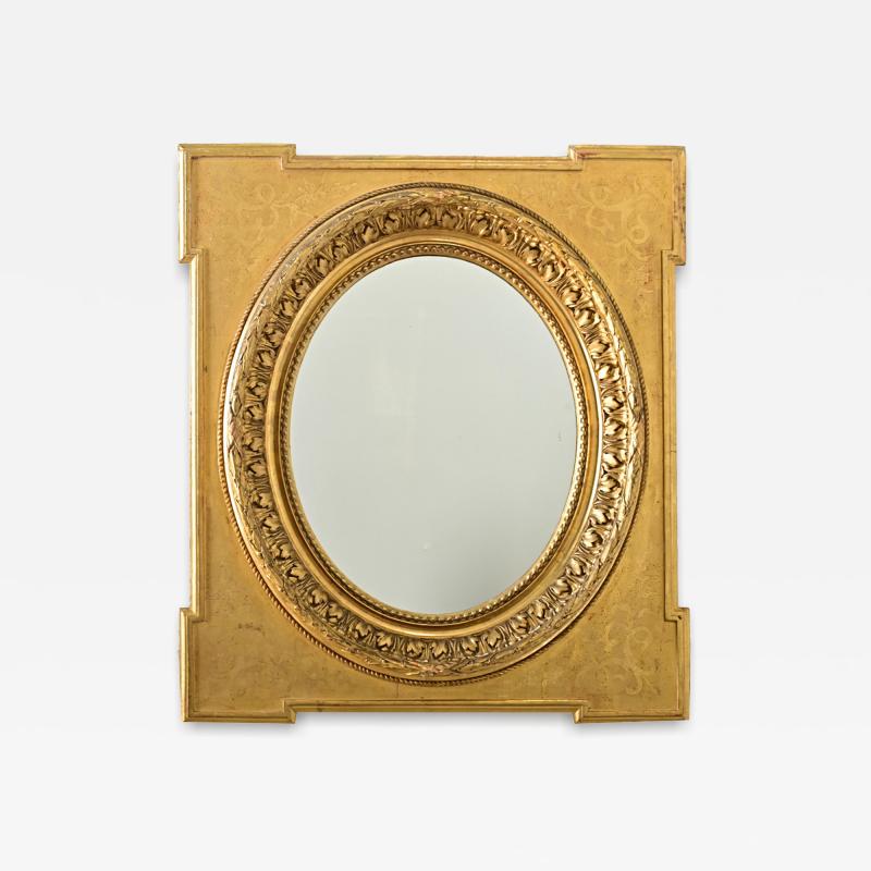 French 19th Century Gold Gilt Mirror
