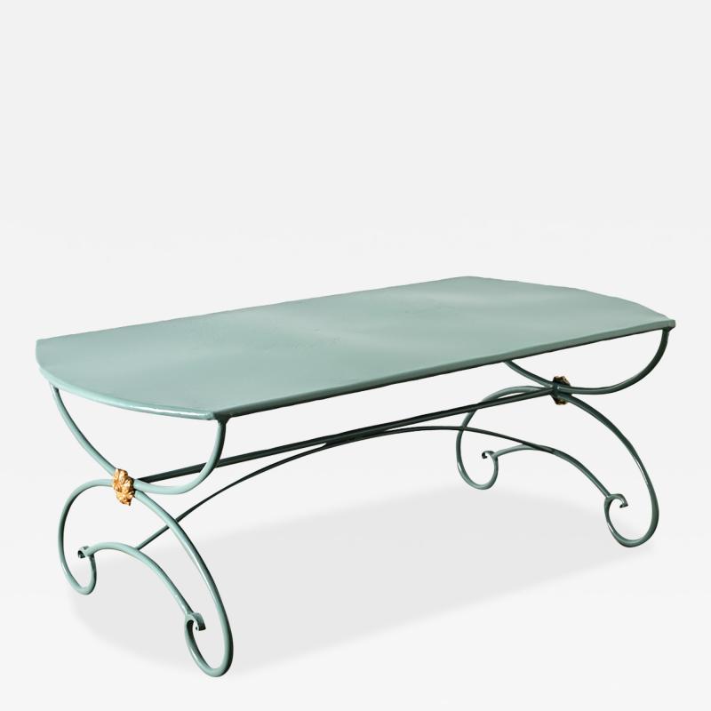 French 19th Century Iron Dining Table in New Powdercoat