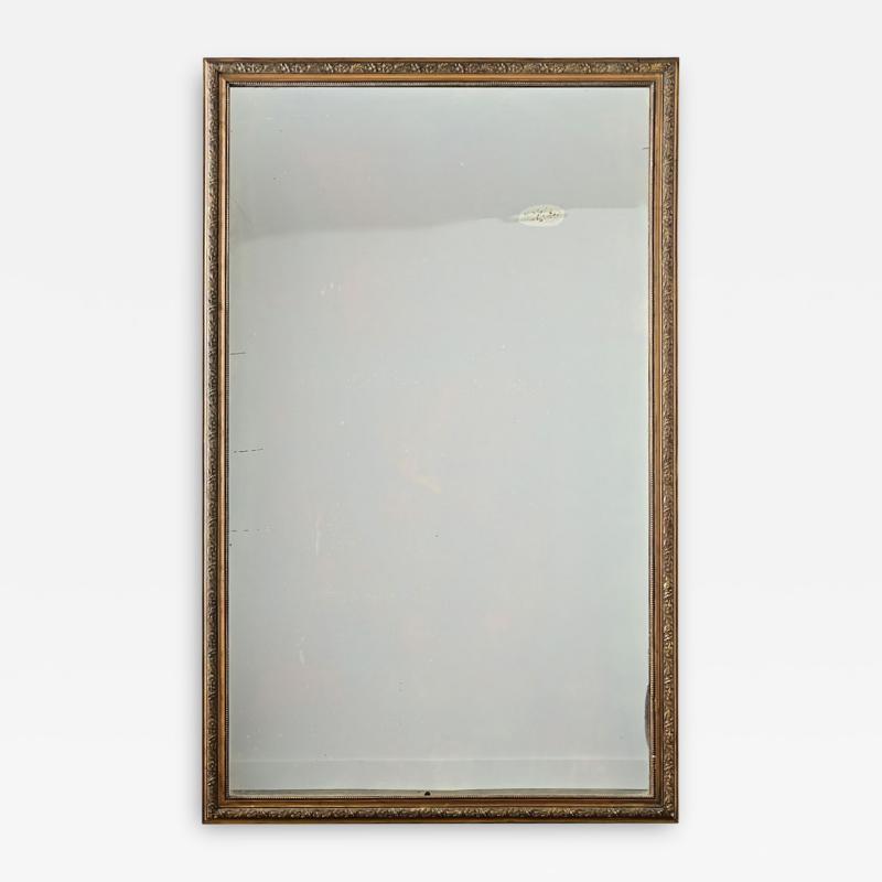 French 19th Century Large Art Nouveau Gilt Mirror