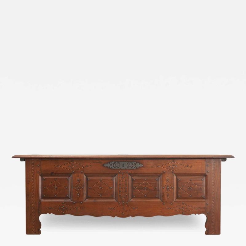 French 19th Century Large Inlay Coffer