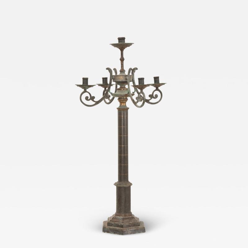 French 19th Century Large Toleware Candelabra
