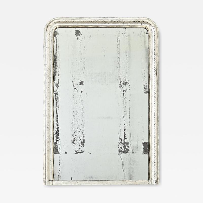 French 19th Century Louis Philippe Silver Gilt Mantel Mirror
