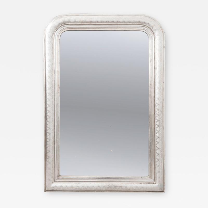 French 19th Century Louis Philippe Style Silver Gilt Mirror