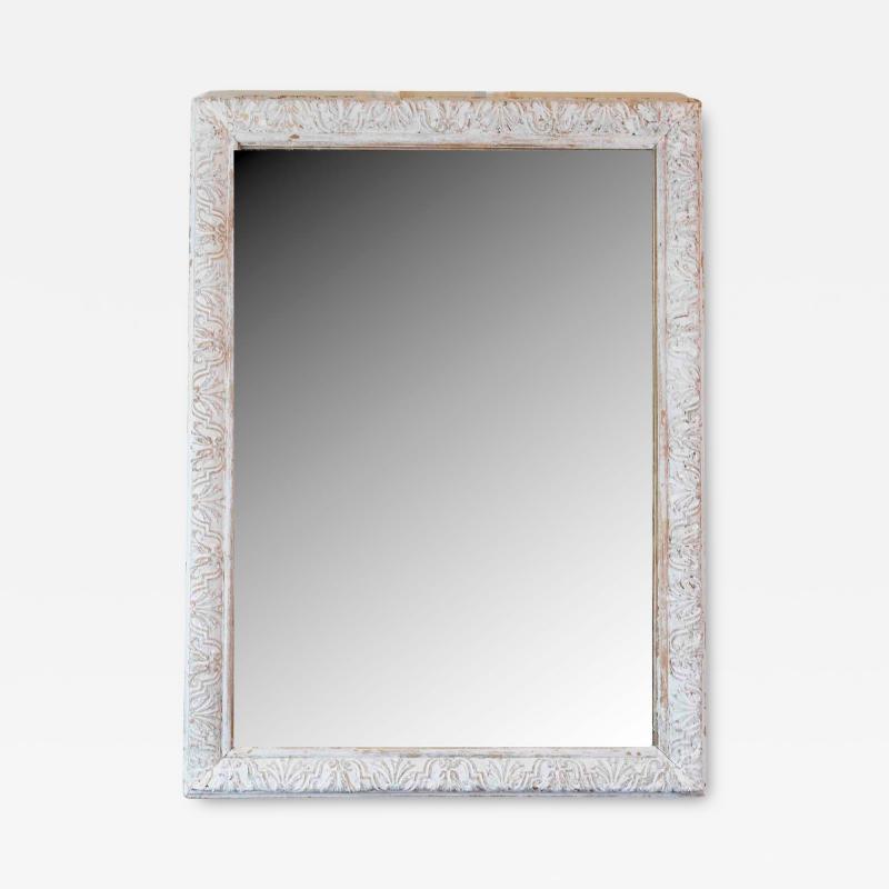 French 19th Century Louis XIV Style Carved Wood and Stucco Mirror