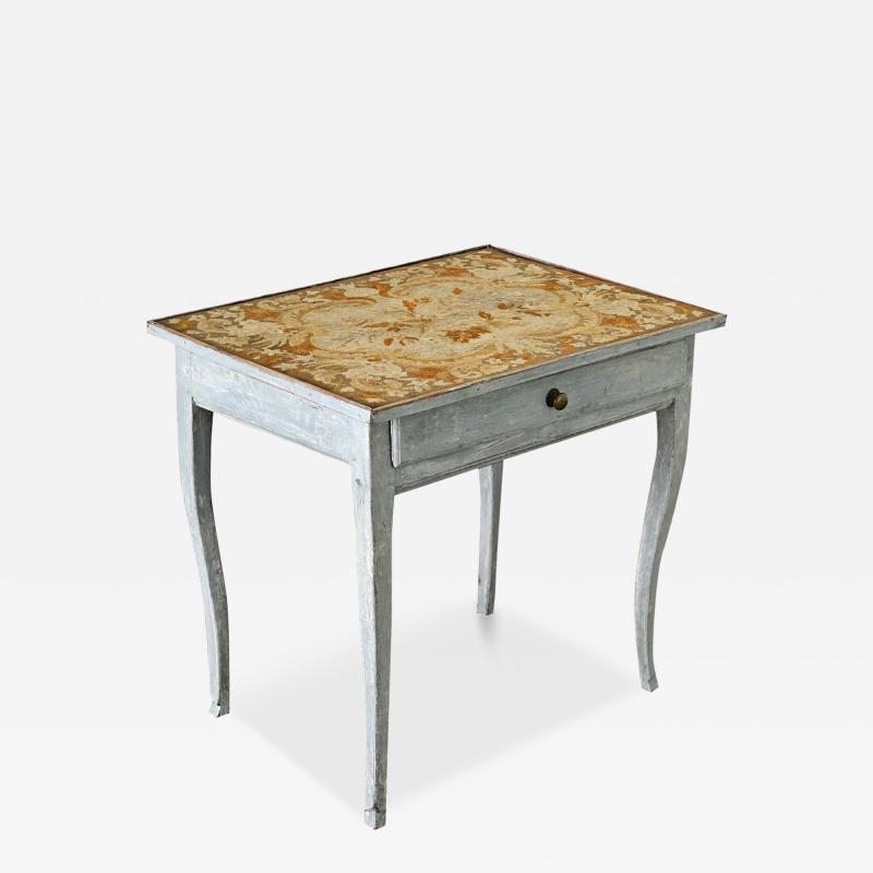 French 19th Century Louis XV Style Needlepoint Tea Table