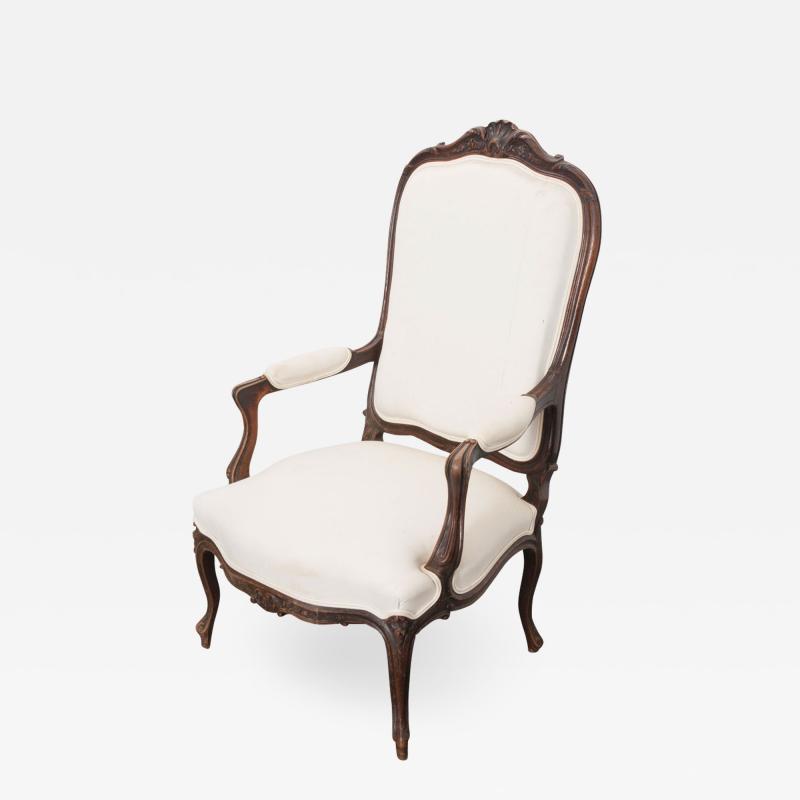 French 19th Century Louis XV Style Upholstered Armchair