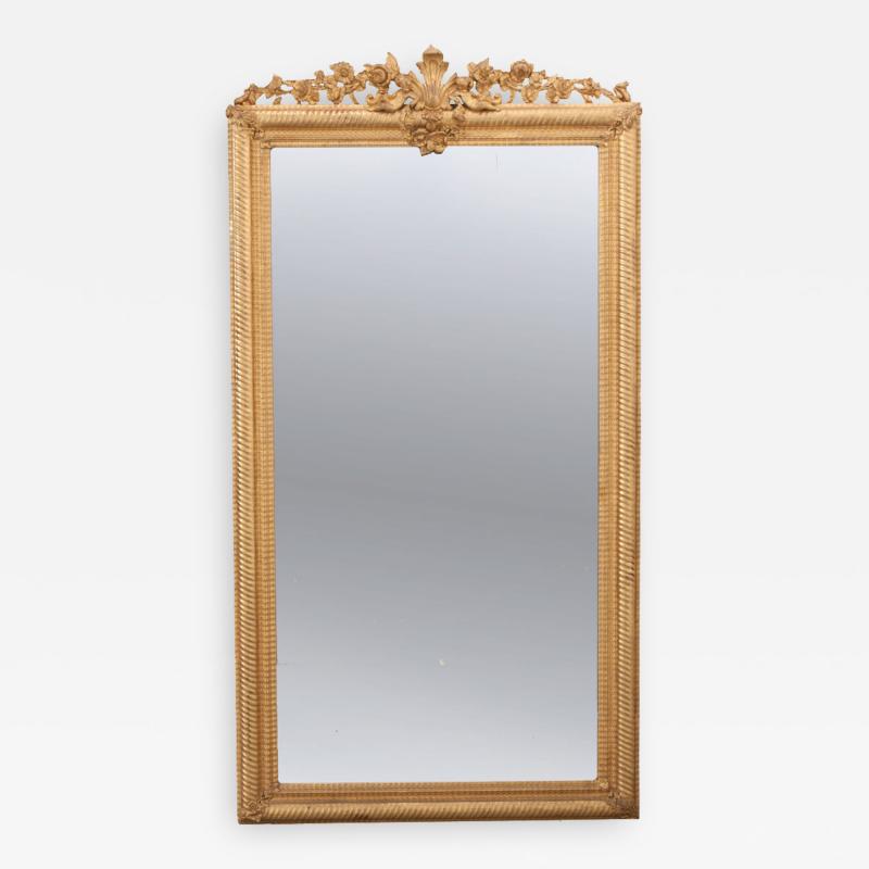 French 19th Century Louis XVI Style Gold Gilt Mirror