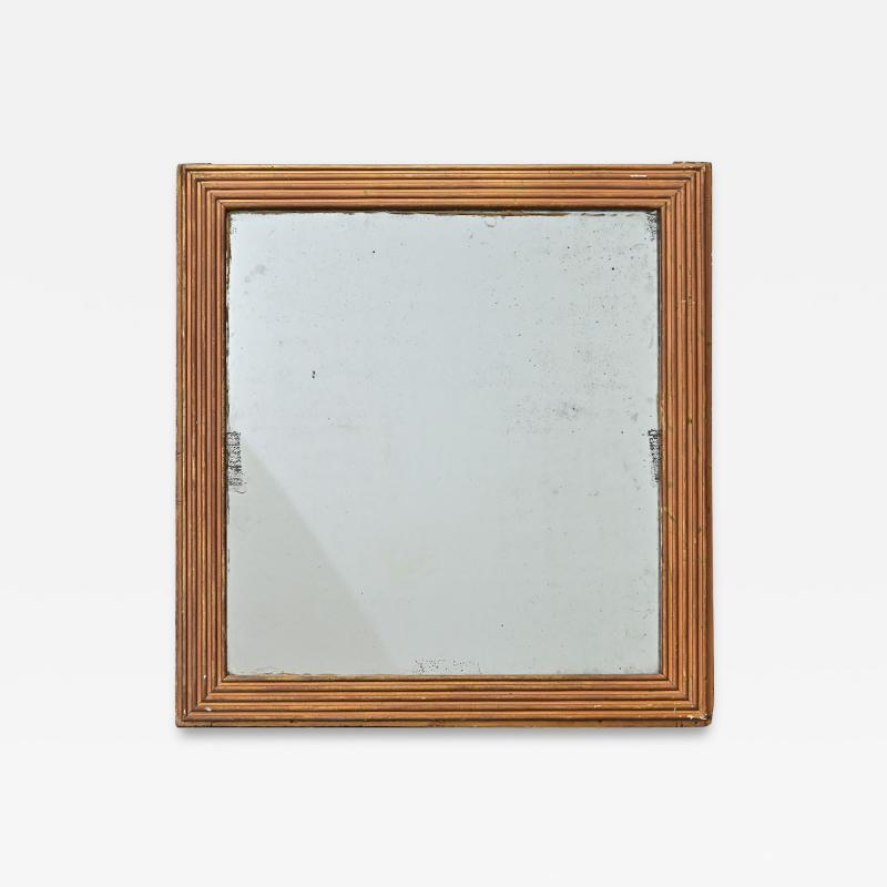 French 19th Century Louis XVI Style Reeded Gilt Mirror