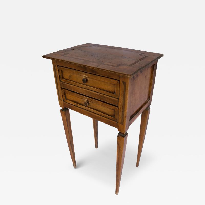 French 19th Century Louis XVI Style Side Table with Trompe l il Inlay