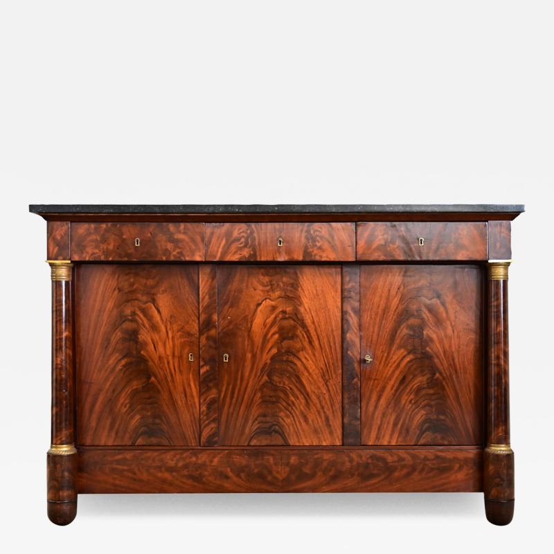 French 19th Century Mahogany Empire Enfilade with Marble Top