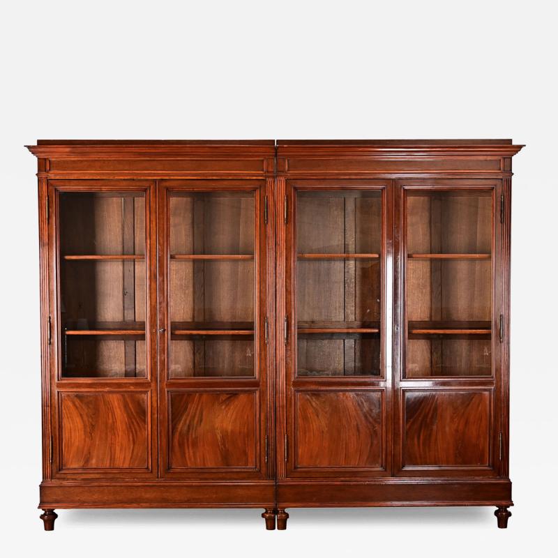 French 19th Century Mahogany Louis XVI Style Bibliotheque