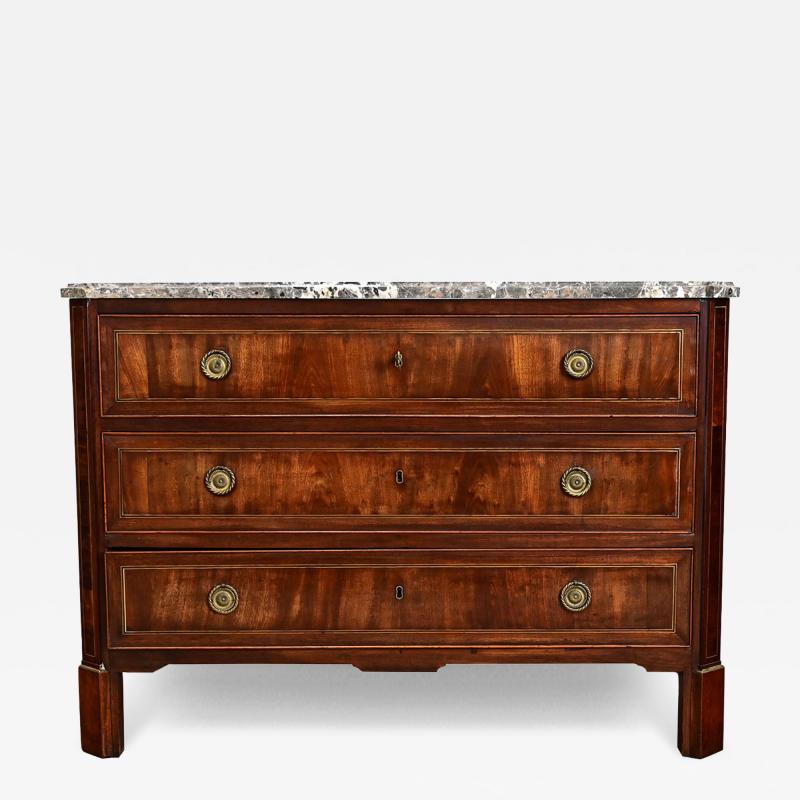 French 19th Century Mahogany Marble top Commode
