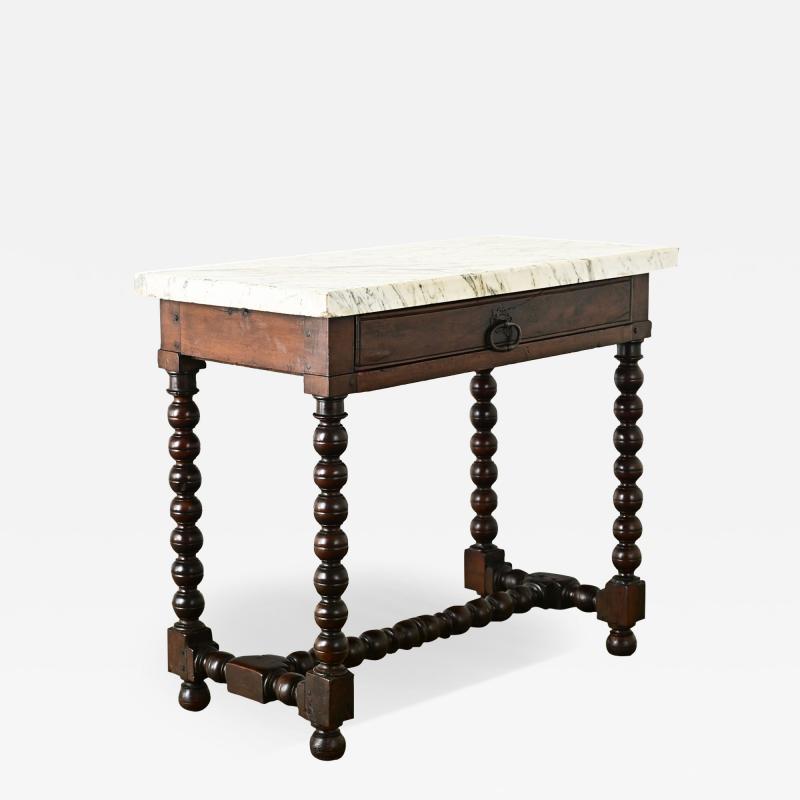 French 19th Century Mahogany Side Table with Drawer