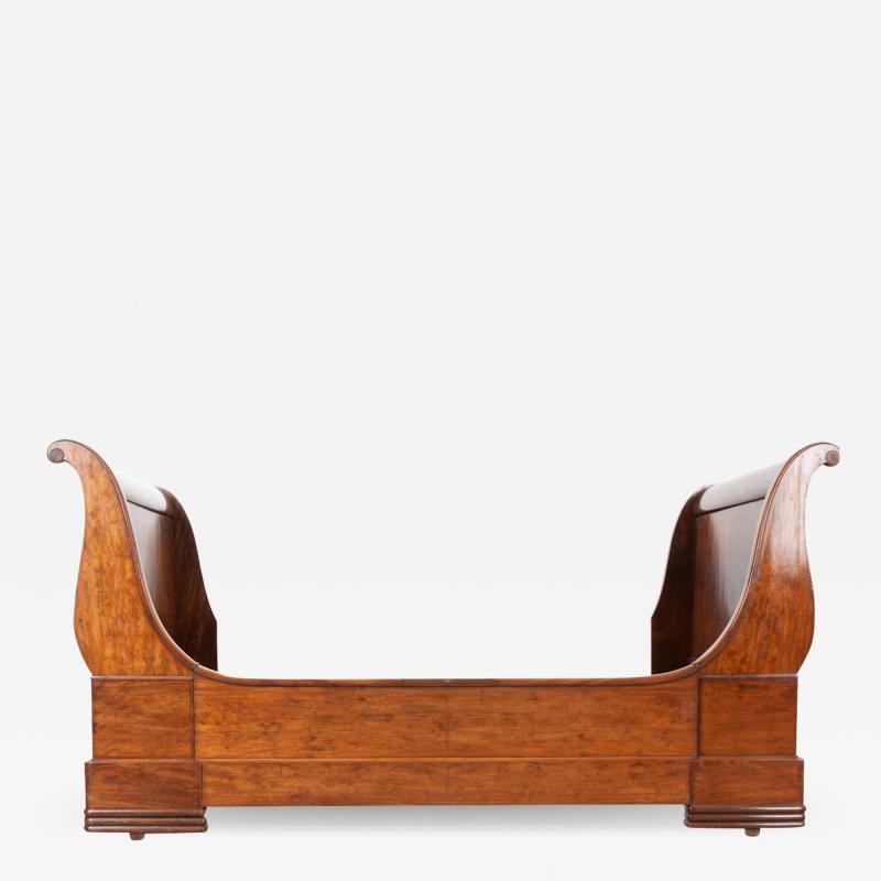 French 19th Century Mahogany Sleigh Bed
