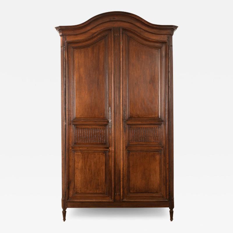 French 19th Century Massive Solid Walnut Armoire
