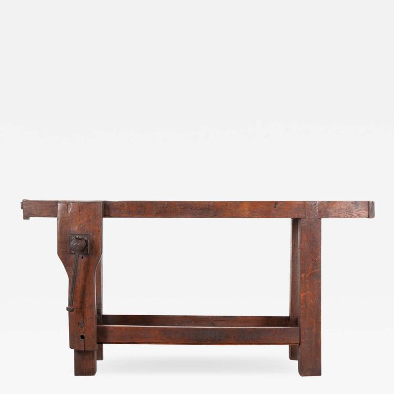 French 19th Century Oak Artisans Workbench