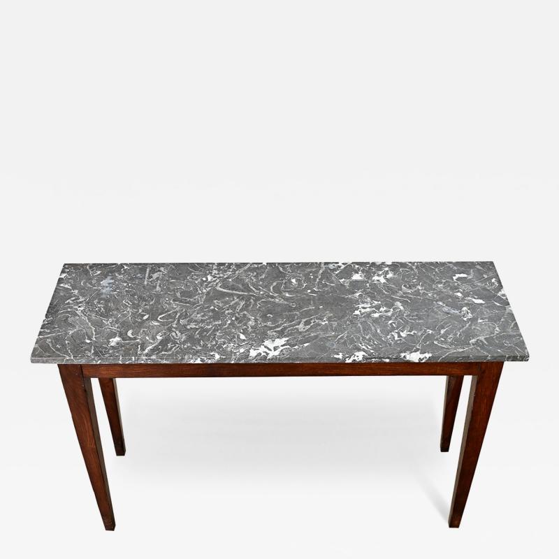 French 19th Century Oak Marble Console