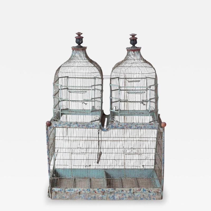 French 19th Century Painted Architectural Birdcage