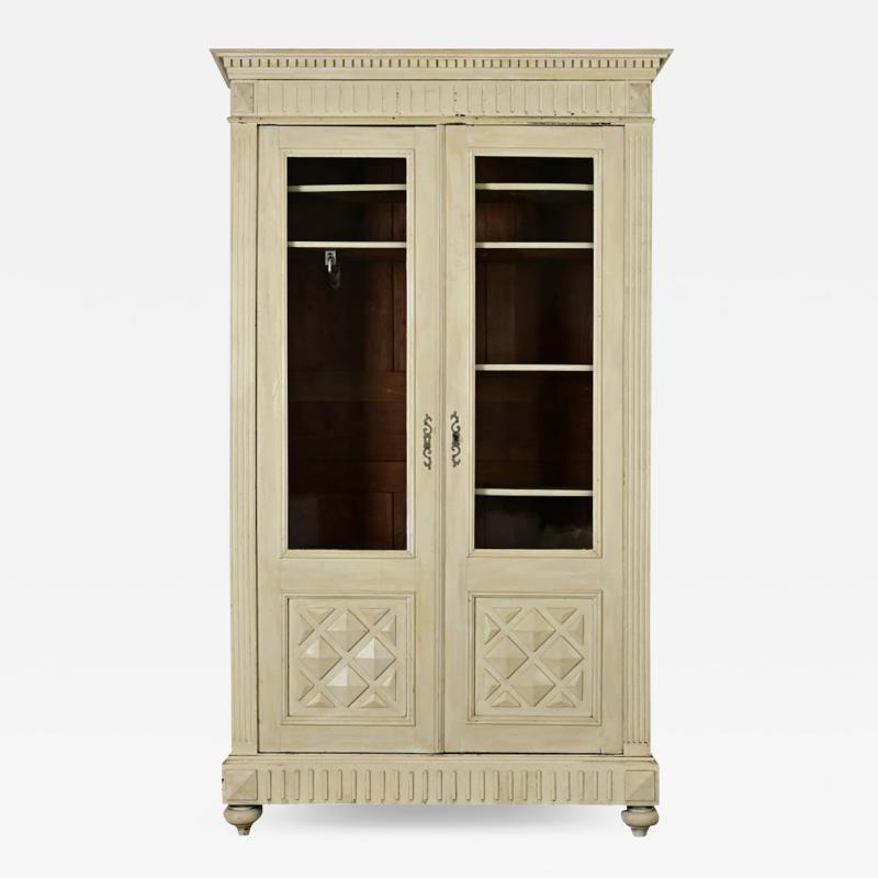 French 19th Century Painted Bibliotheque Armoire