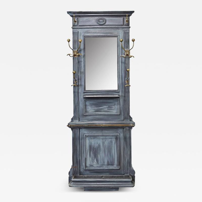 French 19th Century Painted Oak Hall Tree