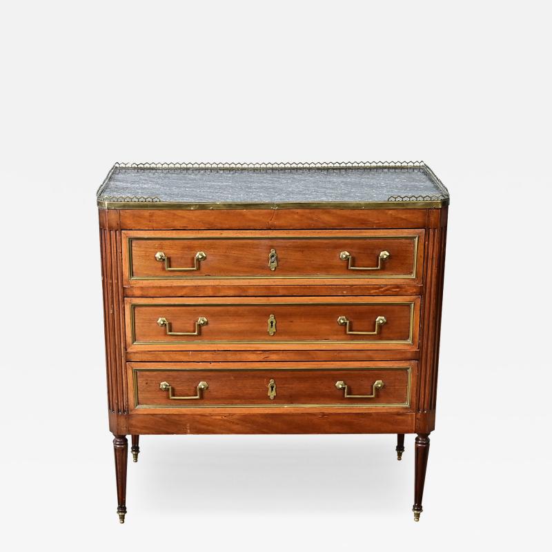 French 19th Century Petite Commode with Inset Marble Top